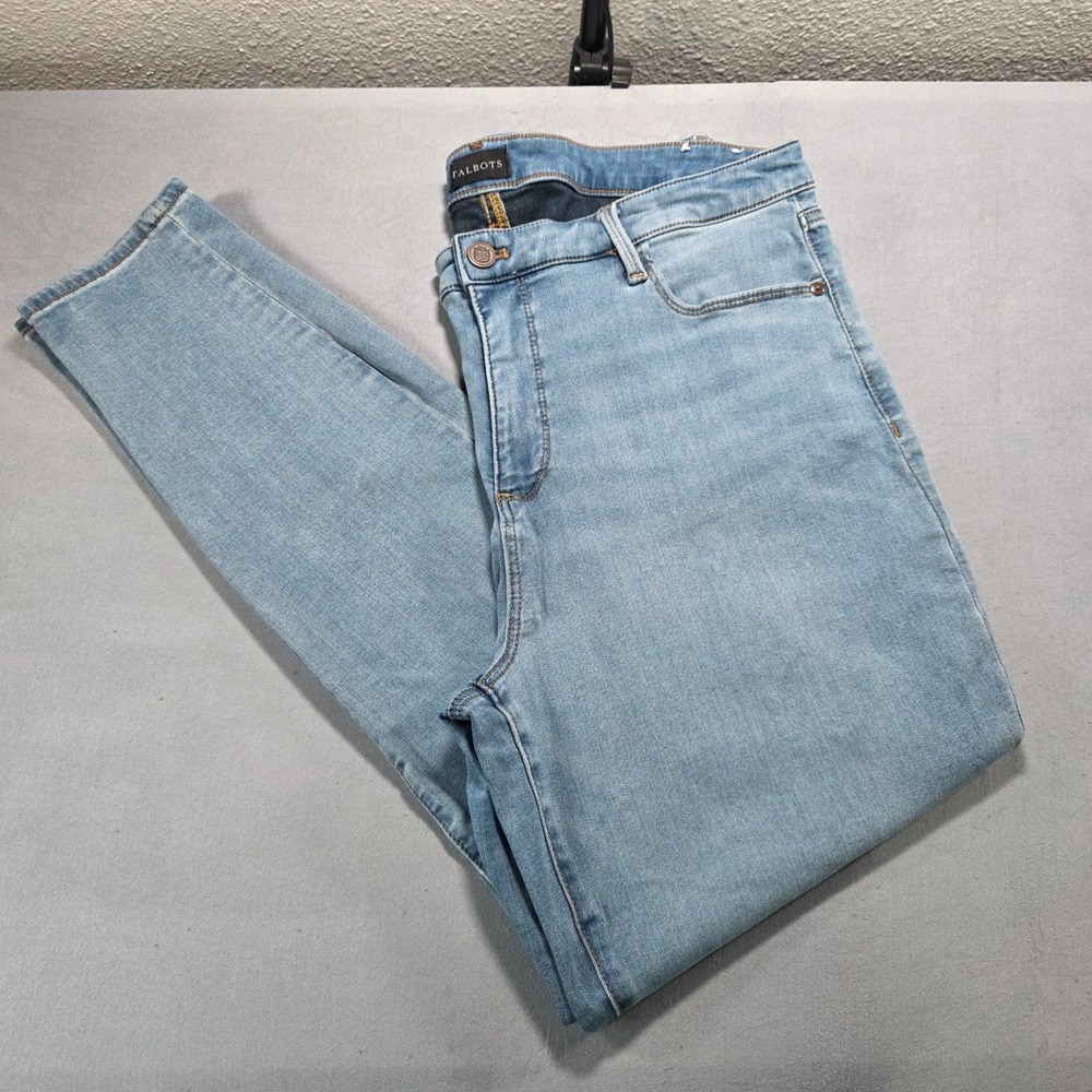 Talbots Womens High Rise‎ Jegging Jeans Light Wash Blue Size 14 Stretch Tapered